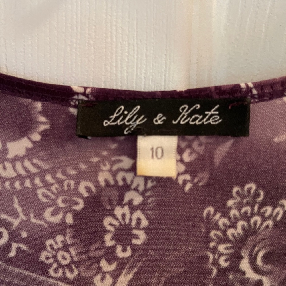 Lily and Kate purple wrap dress - Picture 2 of 5